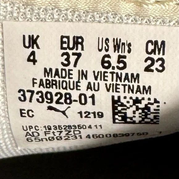 Puma Carina Snake Lux Women's Leather Platform Sneakers 373928-01 Size 6.5 - Picture 9 of 9